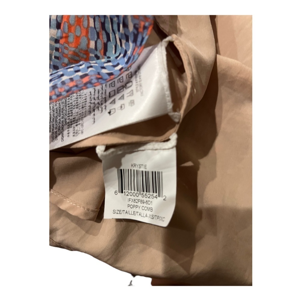 BCBGmaxazria Krystie Poppy Comb Silk Wrap Dress X-Small - Picture 6 of 10